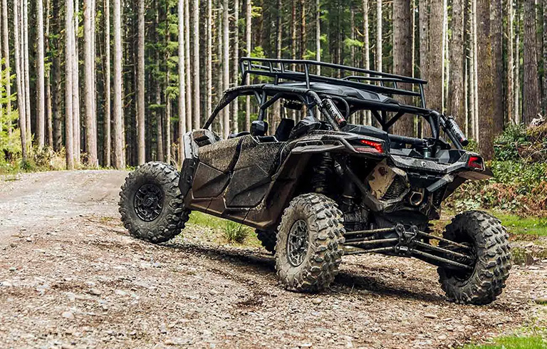 atv in the forest