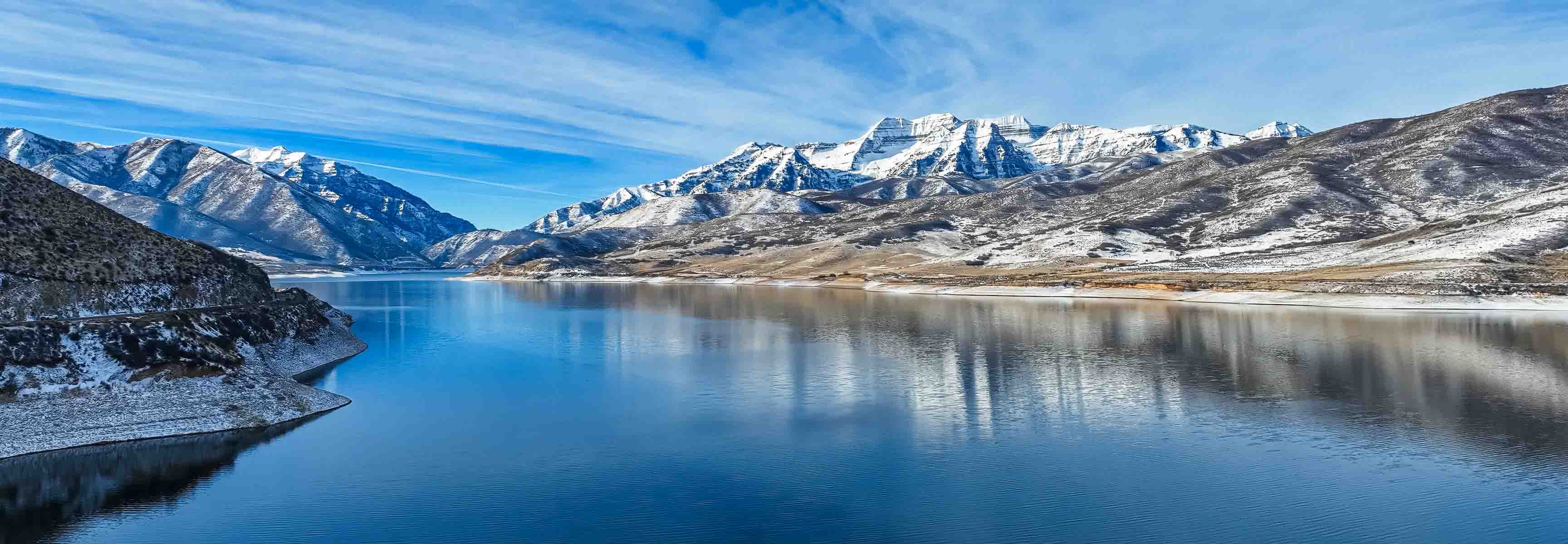 scenic mountains with snow