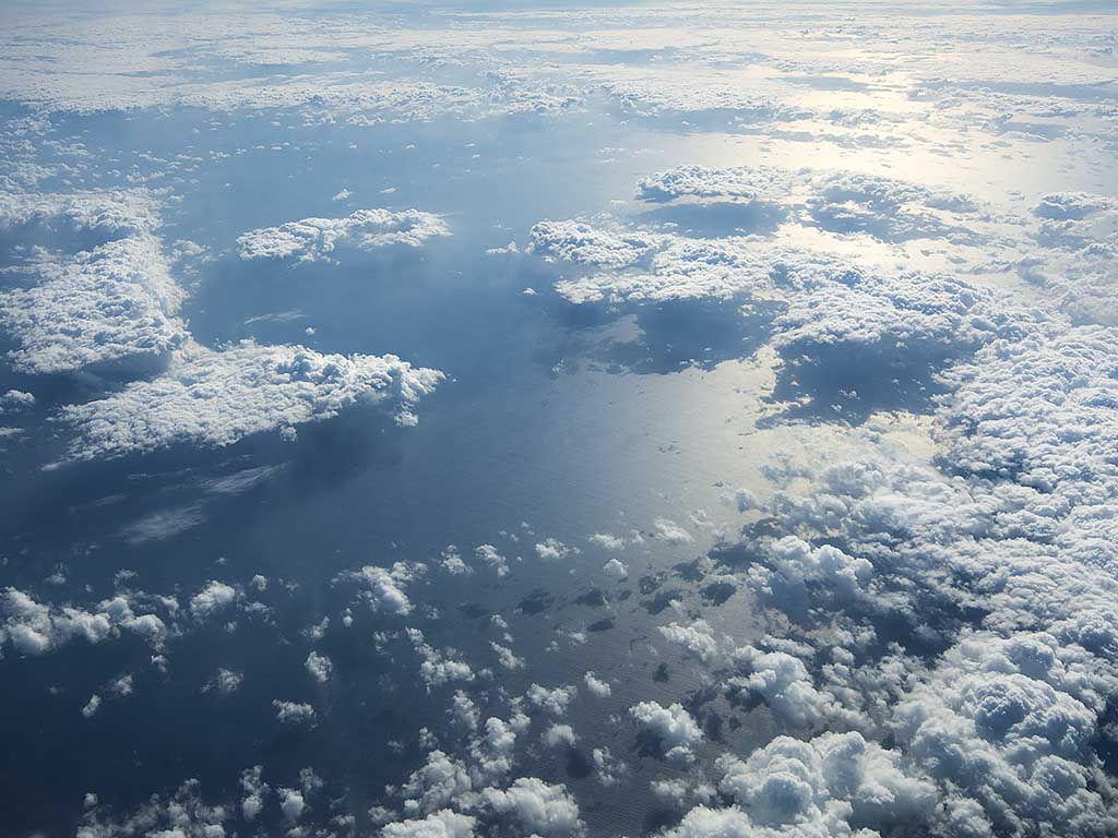 view of the ocean from space