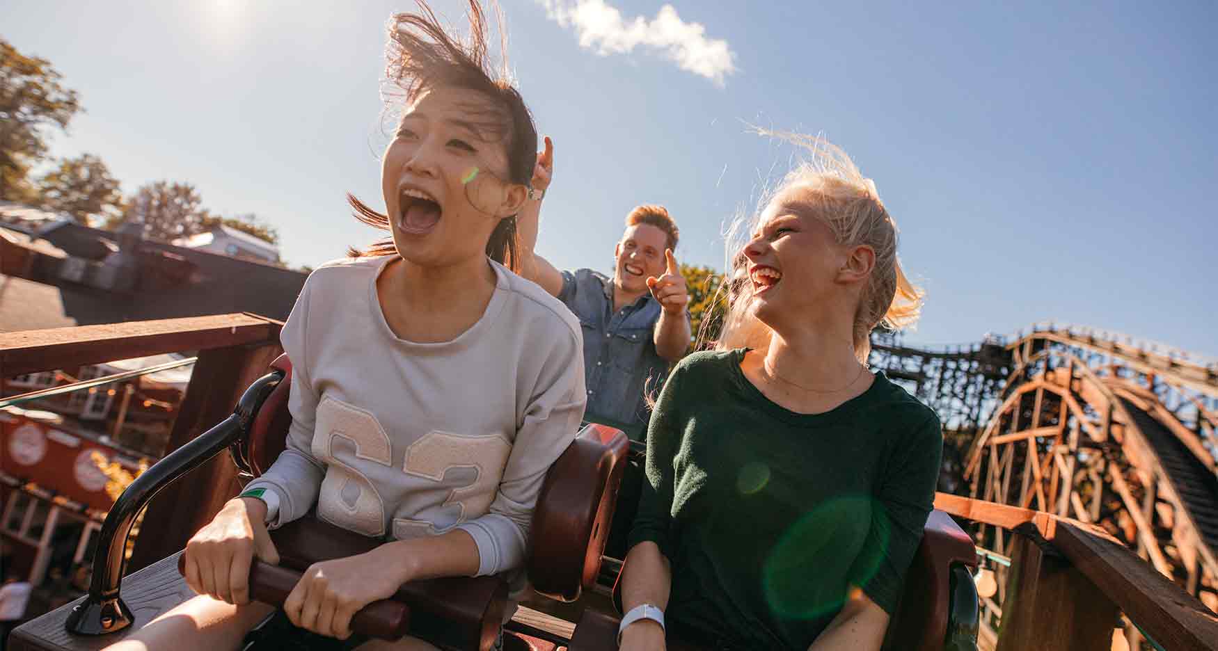 Women on a rollercoaster