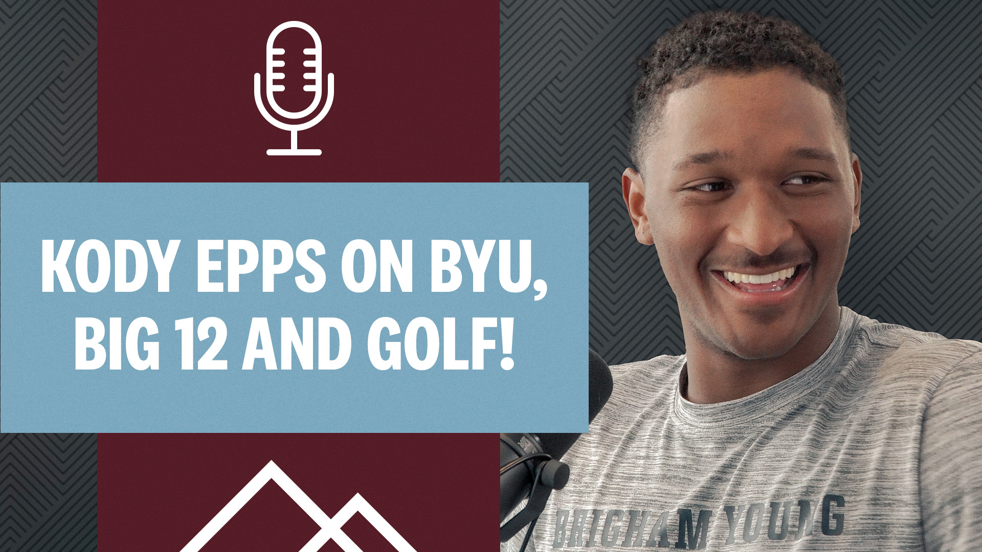 football player kody epps at the podcast mic