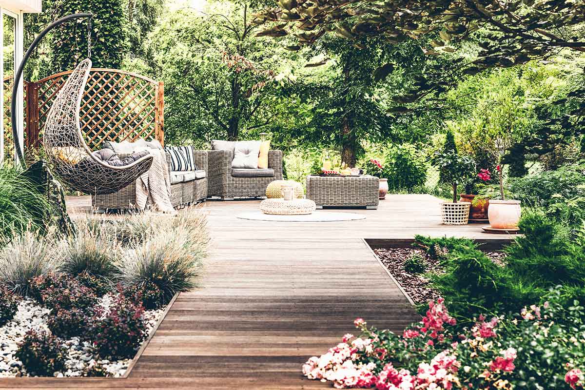 outdoor patio with furniture