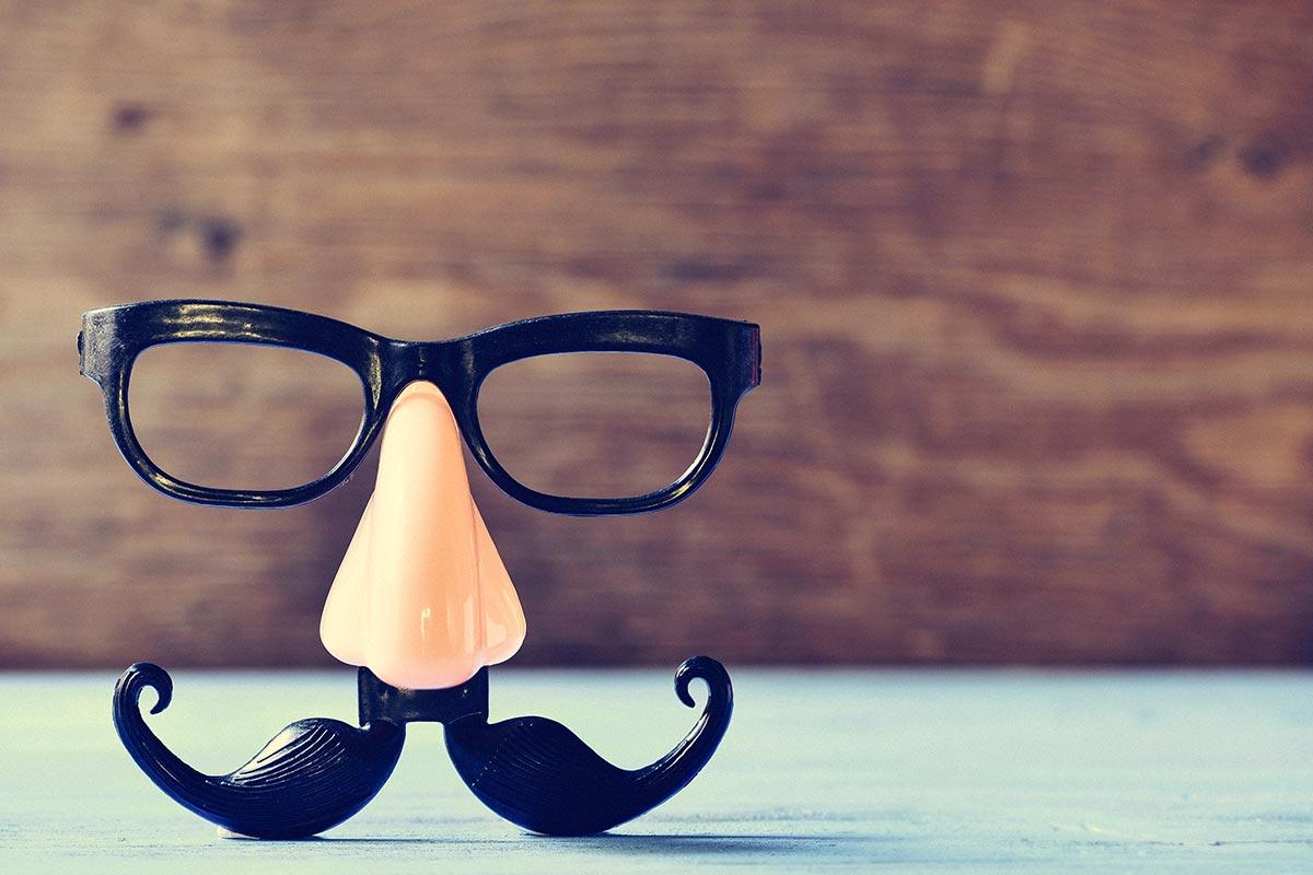 funny glasses with fake nose and moustache