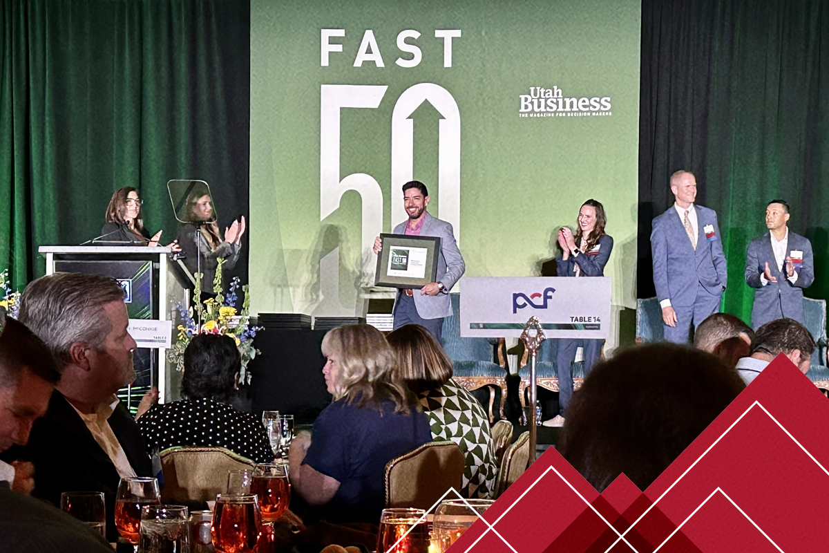 Chris Tapia accepting Fast 50 award