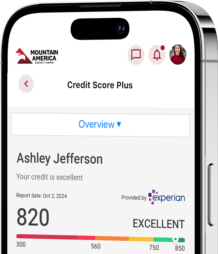 Credit Score Plus app on a phone