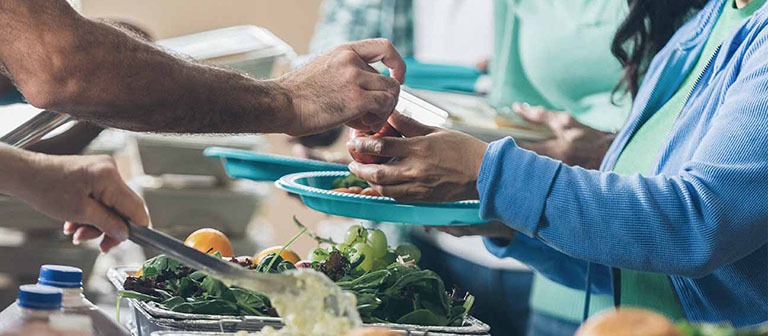 non-profit organization serving lunch